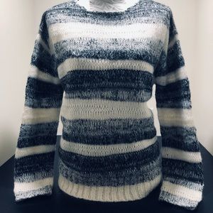 Cynthia Rowley NWT striped wool blend sweater Size L